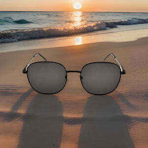 Sojos Sunglasses Mens/Womens Black Square Metal Frame UV400 SJ1137 C04 JL Modern